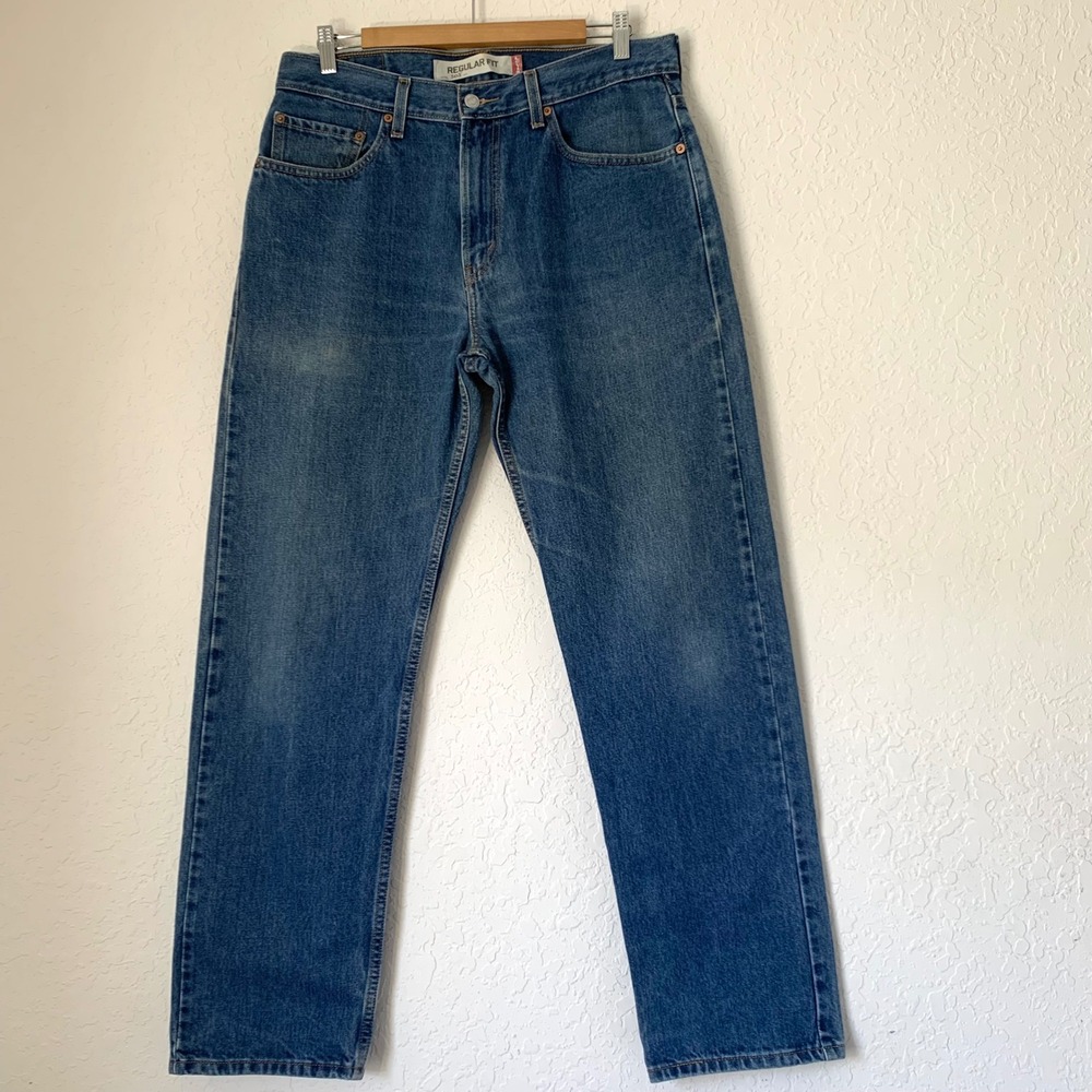 Y2K Levis 505 Jeans Men 34x32 Blue Straight Leg Regular Cotton Workwear Classic